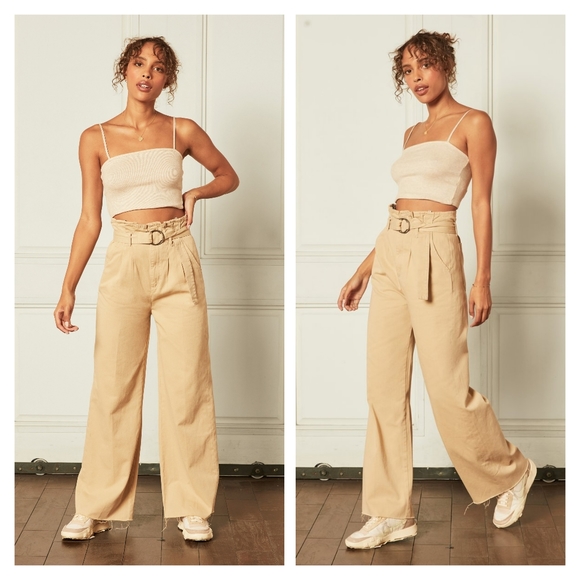 Bosella Hw Paperbag Straight Pant Kentucky Blue